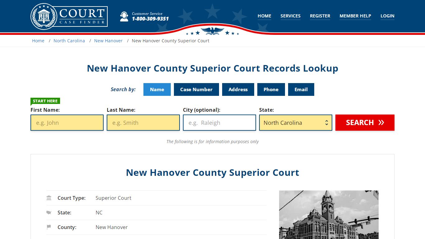New Hanover County Superior Court Records Lookup